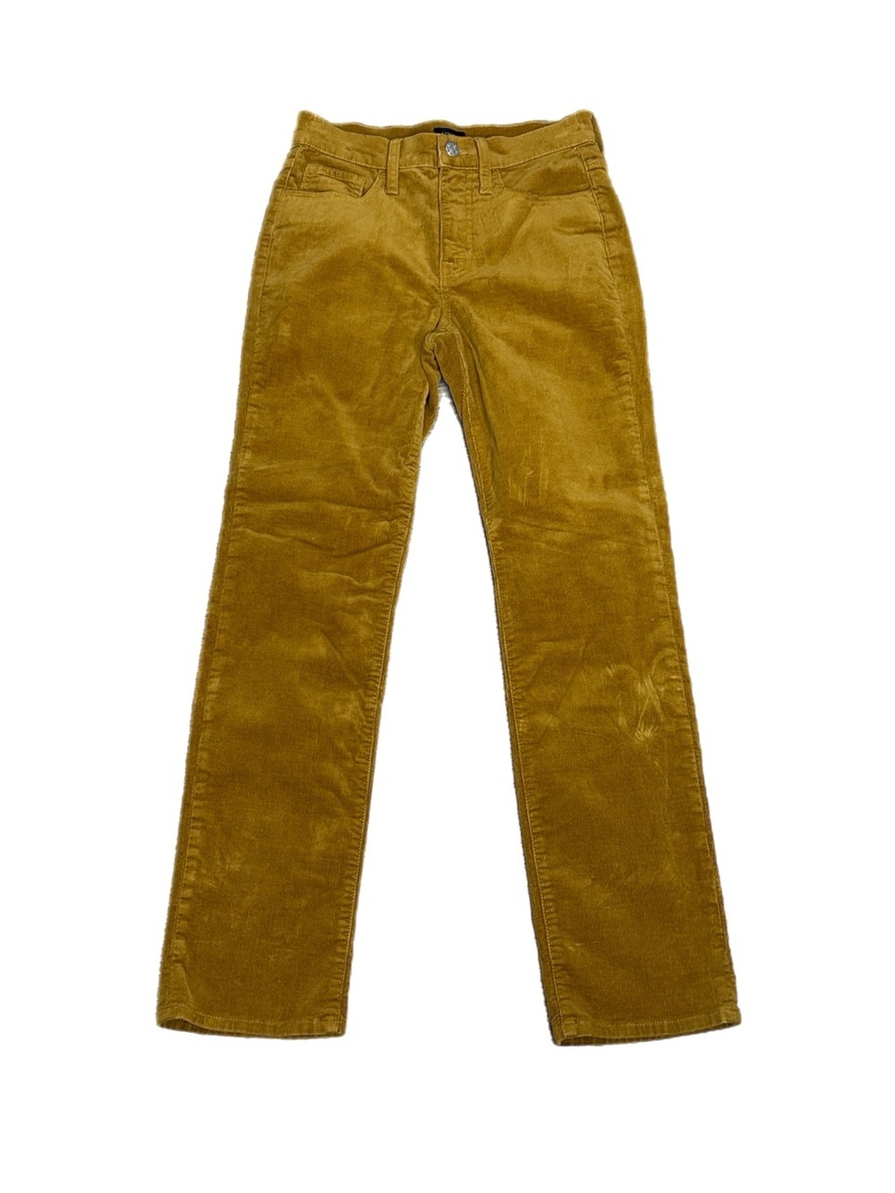 J. Crew Women’s Stretch Mid-Rise Slim Straight Leg Corduroy Pants Tan Sz 26